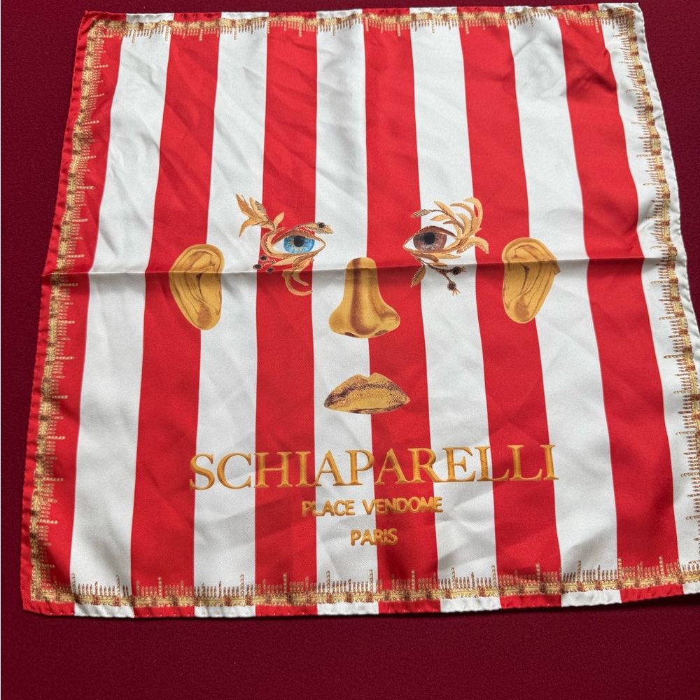 Schiaparelli New Silk Striped Scarf